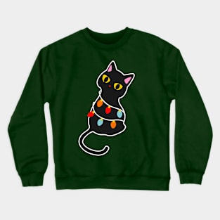 Black Cat Christmas Tree I Crewneck Sweatshirt